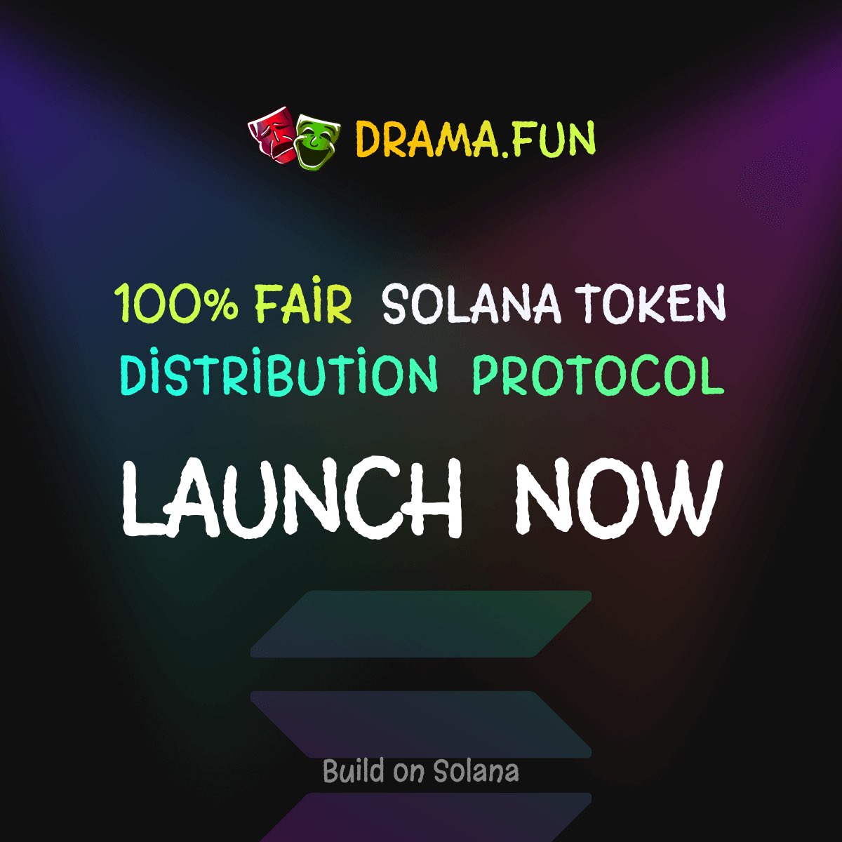 Dramadotfun's tweet photo. The Solana version of the 100% fair token distribution protocol is now live 🚀

Explore here 👉 https://t.co/xp5D1vSJJS

We will explain this new distribution mechanism that everyone can participate in in detail later 👀 https://t.co/fjYNB0Ef42