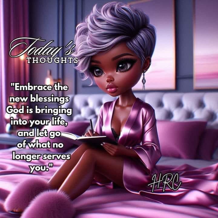 AuthorJoeNBrown's tweet photo. Today’s Thoughts 💭.
“Embrace the new blessings God is bringing into your life, and let go of what no longer serves you”, HRC. #UnknownProverb #ArtistsOnTwitter #BlackArt #PurpleReign #ArtistPromo 💟💜☮️💜✝️💜⚛️💜🕎💜☦️💜☪️ #PositiveEnergy https://t.co/RIKwhJOOOm