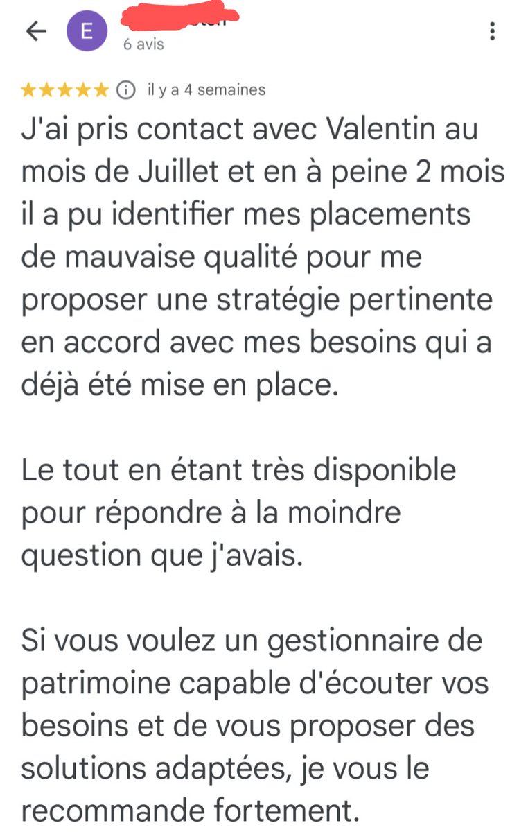V_Chaponnay's tweet photo. Mon cabinet existe depuis seulement 3 mois, et j'ai déjà accompagné + de 20 clients. Les avis sont unanimes : le service est 5 étoiles 🌟

Ce client, que nous appellerons John, fut l'un des premiers à me contacter au lancement du cabinet 📞

John avait déjà mis en place des investissements mais s'interrogeait sur la pertinence de sa stratégie. Après analyse, je découvre que :

❌ Ses assurances-vie et PER vendus par son banquier sont gavés de frais et n'ont imprimé aucune performance depuis 2020.
❌ Ces 2 enveloppes sont surexposées aux fonds euros et fonds obligataires alors que John a un profil offensif et long terme.
❌ Le PER lui a été vendu alors que son TMI est à 11% et qu'il n'en a pas besoin.
❌ Il est surexposé aux cryptomonnaies, ce qui déséquilibre son portefeuille.
❌ Son exposition à l'immobilier est inexistante, et il n'a pas de PEA.

Cette stratégie n'était ni adaptée à ses objectifs, ni à son profil, et mettait en danger ses projets de vie :

🏝️ Constituer un patrimoine à horizon +10 ans pour préparer l'avenir.
💶 Générer des revenus complémentaires pour se faire plaisir.
🚗 Retravailler rapidement sa stratégie puisque John participe au 4L Trophy en fin d'année et veut partir l'esprit tranquille.

Après étude du dossier et plusieurs heures d'échanges, on a mis en place une stratégie personnalisée qui répond parfaitement à ses objectifs et profil :

✅ Fermeture des contrats d'assurance-vie bancaire et ouverture d'un contrat propre, moins chargé en frais et avec des investissements qui lui correspondent.
✅ Transfert de son PER vers un PER propre à 100% en UC actions à horizon long terme + arrêt des prélèvements mensuels.
✅ Ouverture d'un PEA + allocation personnalisée et diversifiée en accord parfait avec son profil de risque et horizon d'investissement.
✅ Prise de positions sur des SCPI européennes sans frais d'entrée pour commencer à dégager du cash flow tout en optimisant la fiscalité.
✅ Le tout en seulement quelques semaines pour finaliser les dossiers avant le top départ du 4L Trophy !

Résultat ? John est entièrement satisfait de l'accompagnement, qui a su répondre à ses attentes personnelles. Il a désormais une vision claire de sa stratégie et bénéficie de mon accompagnement à long terme. Sa sentence Google est irrévocable : c'est du 5/5 🌟

Mieux encore : John m'a proposé de sponsoriser sa voiture durant le 4L Trophy. Proposition que j'ai évidemment acceptée ! Le logo de @wealthim_cgp va donc fièrement s'afficher sur les pistes du Maroc 🚗

📲 Si vous aussi vous souhaitez être accompagné comme John, il ne vous reste plus qu'à me contacter !
