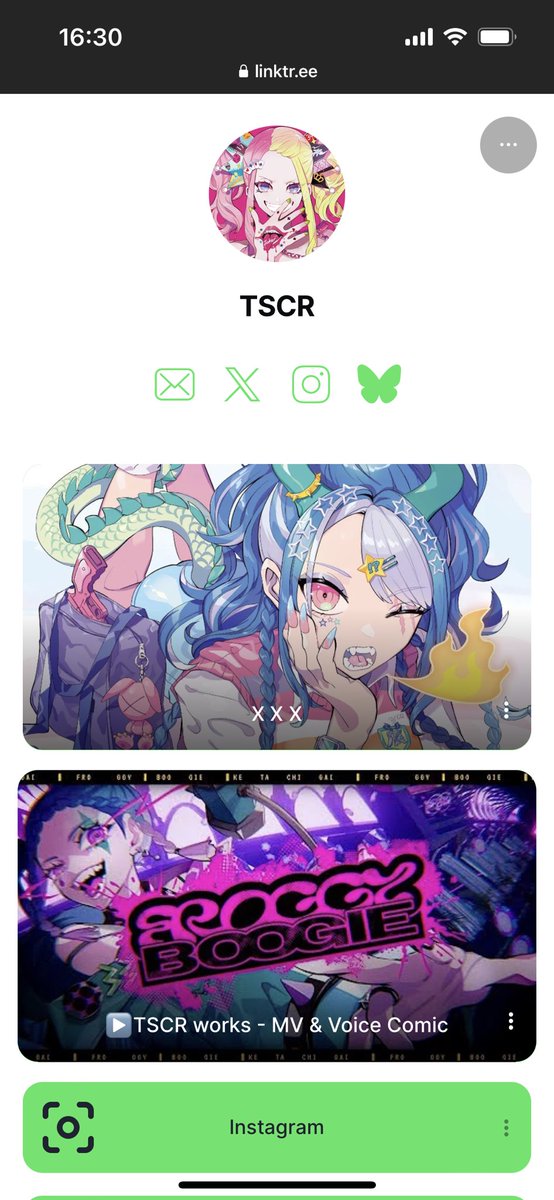 bioリンク、もっとオシャレにした。
絵のSNS各種と描いたMV・コミック・音楽プレイリスト・LINEスタンプとかも色々まとめてみて結構楽しくなったかも 