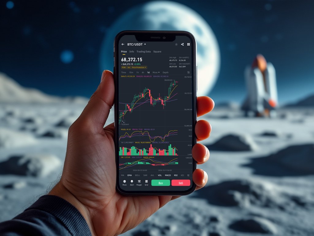 #Binance anywhere, even when you're in outer space, waiting for the next shuttle.