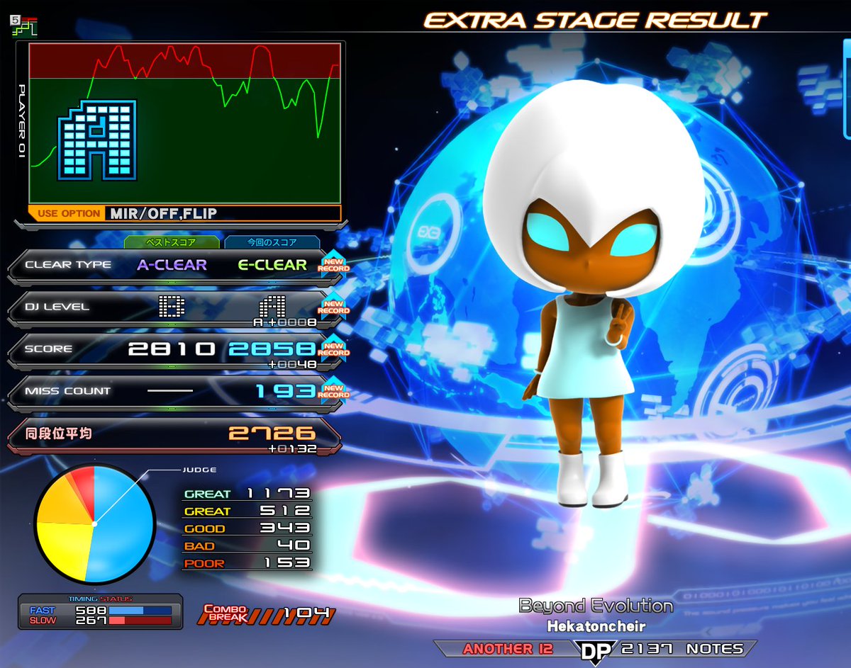 おお、Beyond Evolution DPA 緑＆A♪ 最後のHCN回復に頼っているとはいえ嬉しい😊