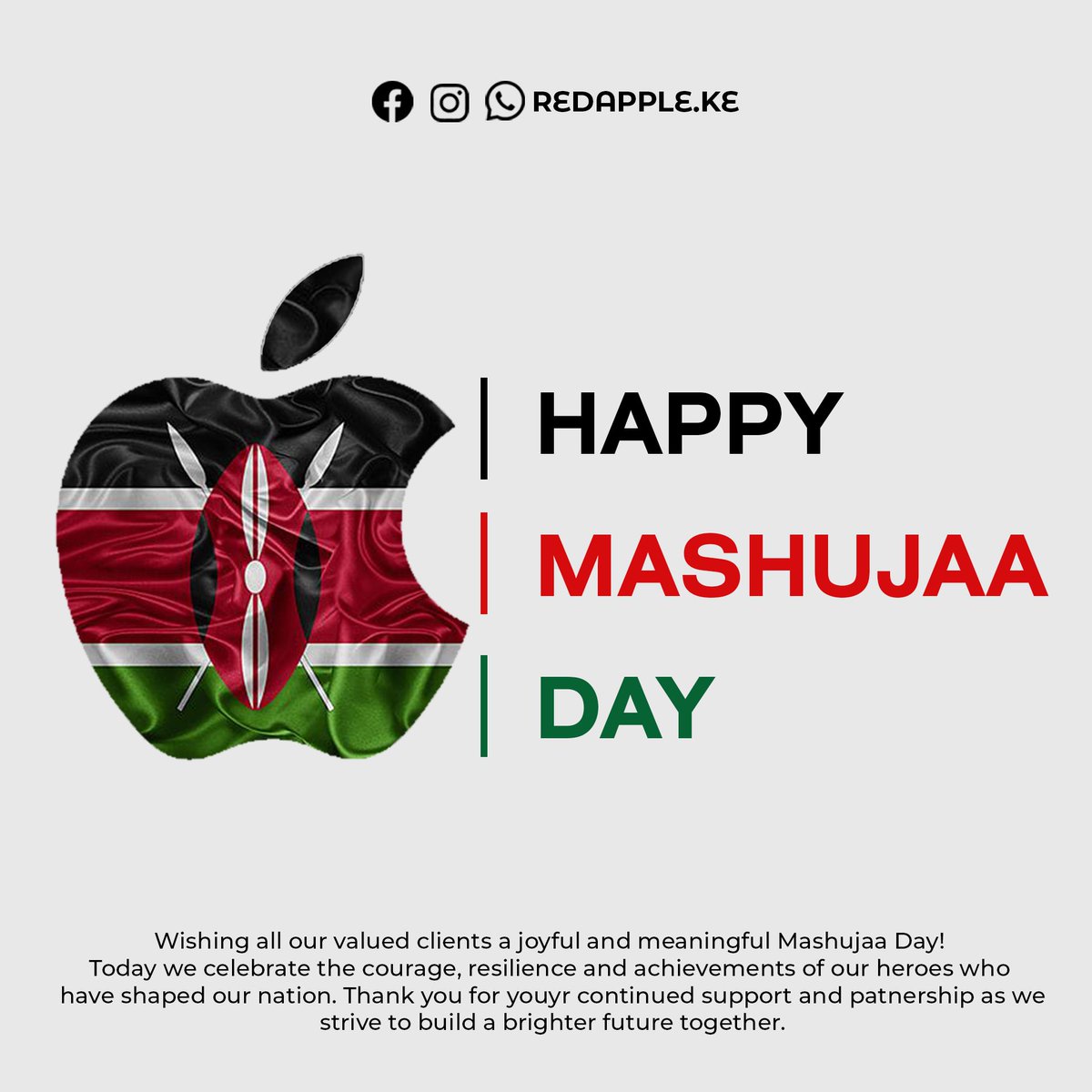 Redappleke's tweet photo. HAPPY #MashujaaDay. https://t.co/j6wjPVlUx6