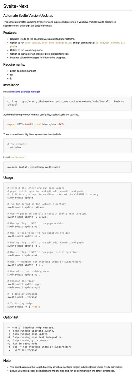 I just updated svelte-next for Svelte 5. If you have multiple Svelte projects in subdirectories, this script will update them all.