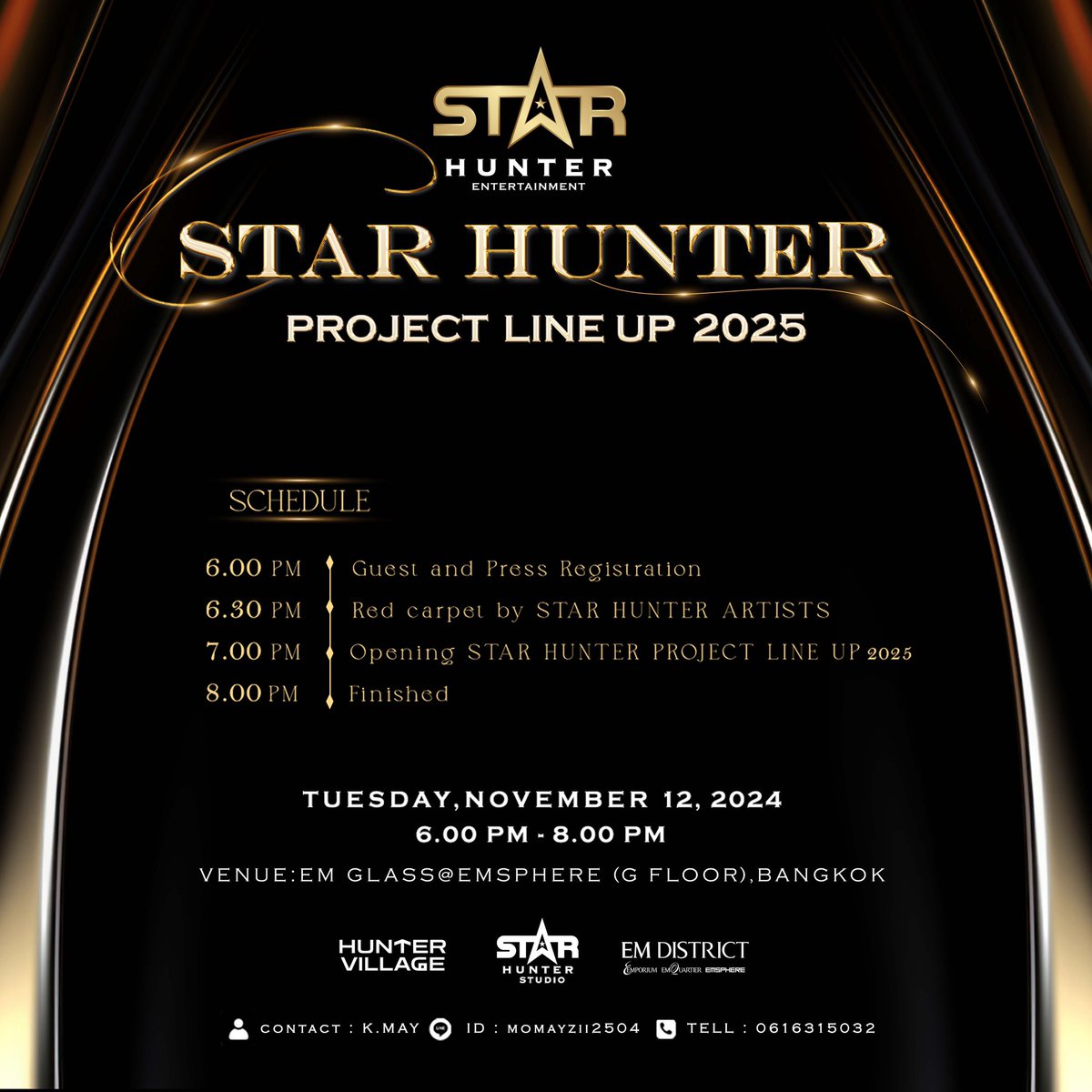 archivesGLs's tweet image. #StarHunter will hold their line up event on November 12th

They had previously made a casting call for 'Khom Khlang', a series adaptation of a sapphic novel