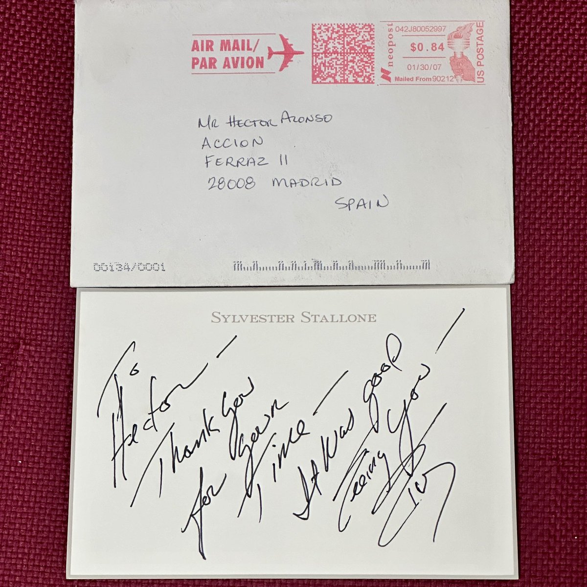 Cosas que aparece ordenando después de una mudanza. Grande <a href="/TheSlyStallone/">Sylvester Stallone</a>