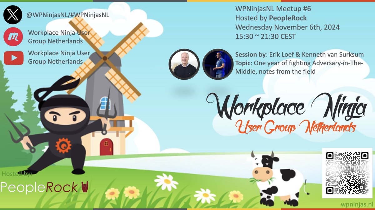 MEETUP News: Aan de agenda van 6 november kunnen we twee gave sessies toevoegen gegeven door <a href="/erikloef/">Erik Loef [MVP]</a> en <a href="/kennethvs/">Kenneth van Surksum - MVP</a>  en een sessie door Somesh Pathak. #WPNinjaNL #Meetup #Community