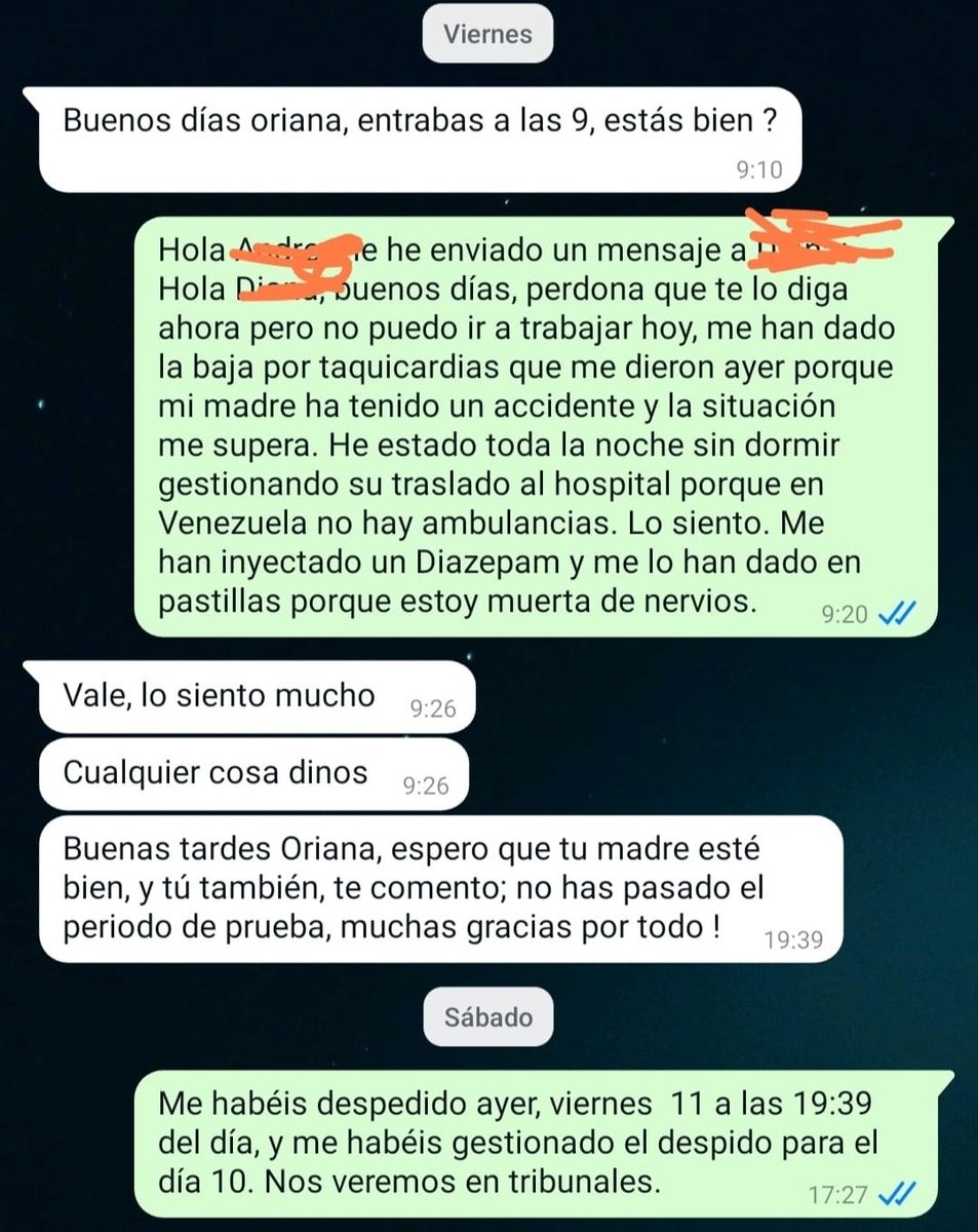 soycamarero's tweet photo. Ha una compi le dan la baja por taquicardias al verse superada por la situación después de que su madre tuviera un accidente en Venezuela y ella tener que gestionar desde aquí su traslado al hospital, y esta es la solución de la empresa. Es en un bar de Logroño, por ahora no va a dar más datos porque el día 30 tiene la conciliación y no quiere salir perjudicada.