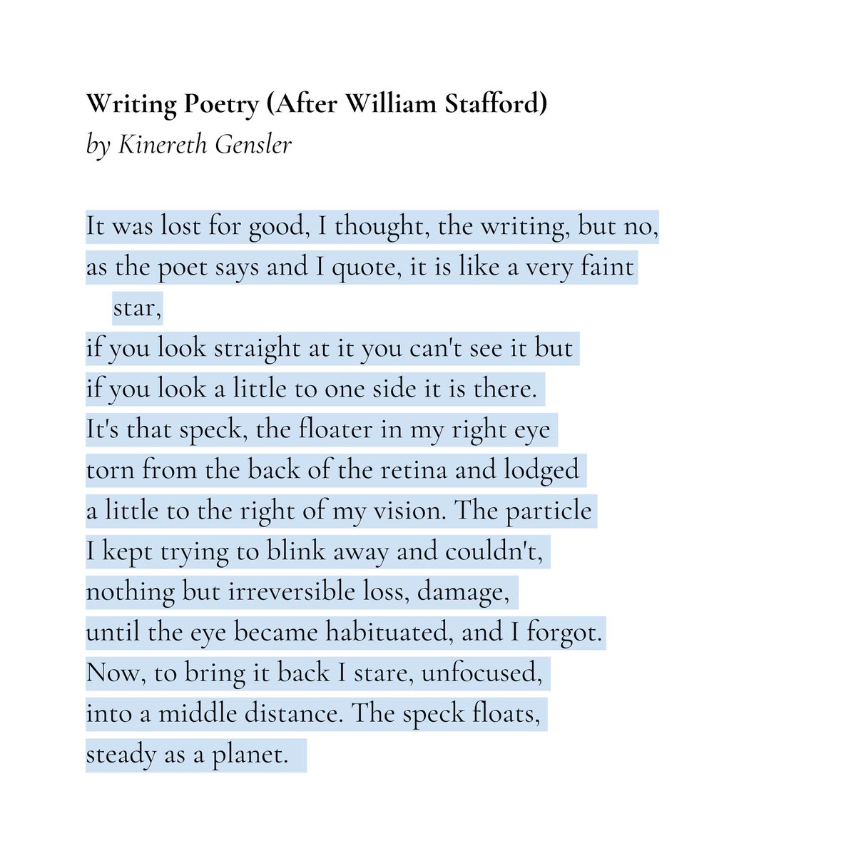 diffuseabstract's tweet image. poem by Kinereth Gensler. image by Imagen 3.