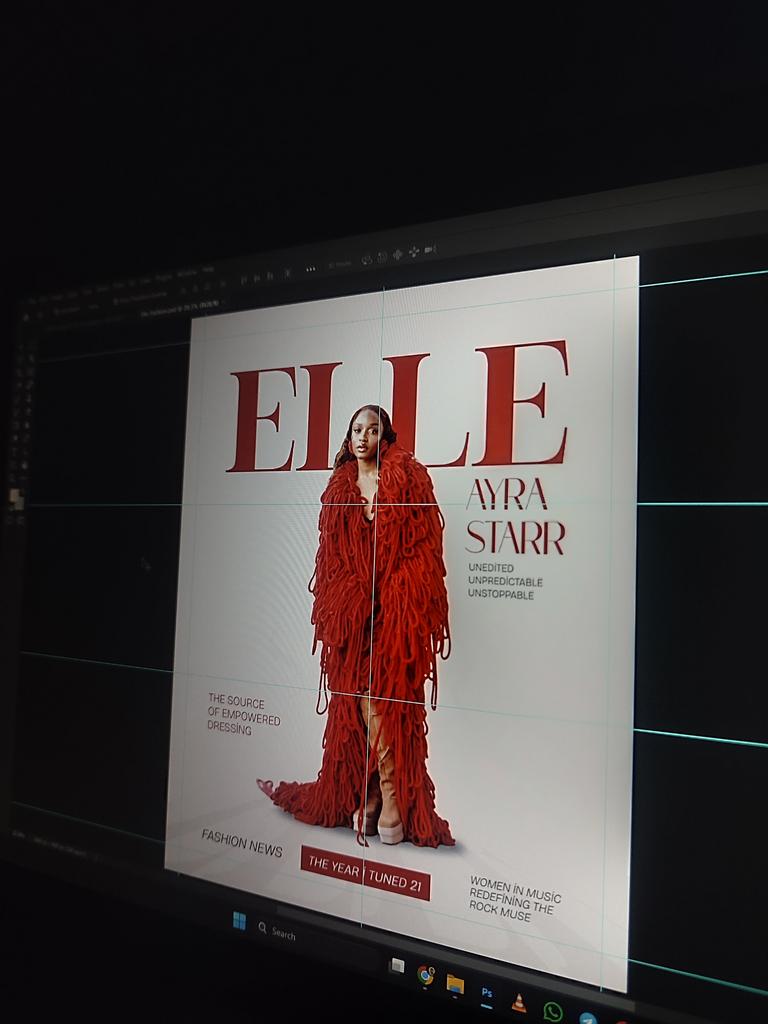 vbyogstudio's tweet image. DAY 4
Design a fashion magazine for ELLE using Ayra Starr photo. 

How did you see the outcome?
Let me know in the CS 
#15daysdesignchallengewithsteph