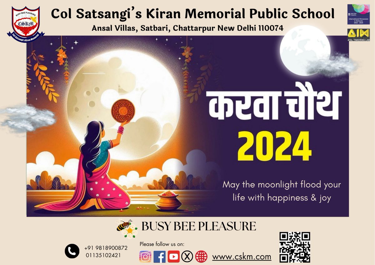 cskmpschool's tweet photo. Wishing everyone a joyous and blessed Karwa Chauth!
May this day bring love, happiness, and long-lasting togetherness in your lives.✨
Happy Karwa Chauth! 🙏
.
.
.
.
.
.
.
#busybeescskm #cskmpublicschool
#karwachauth #students #boardingschool https://t.co/mYsGtBIGEF