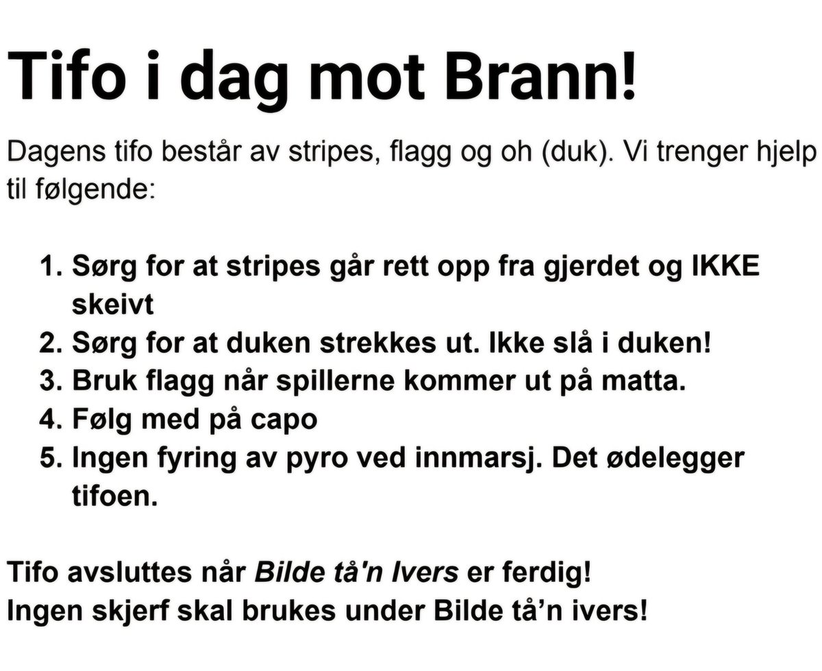 bakenga1917's tweet photo. Skal du på tribune øst i dag MÅ du lese dette👇 https://t.co/XJgl400HP0
