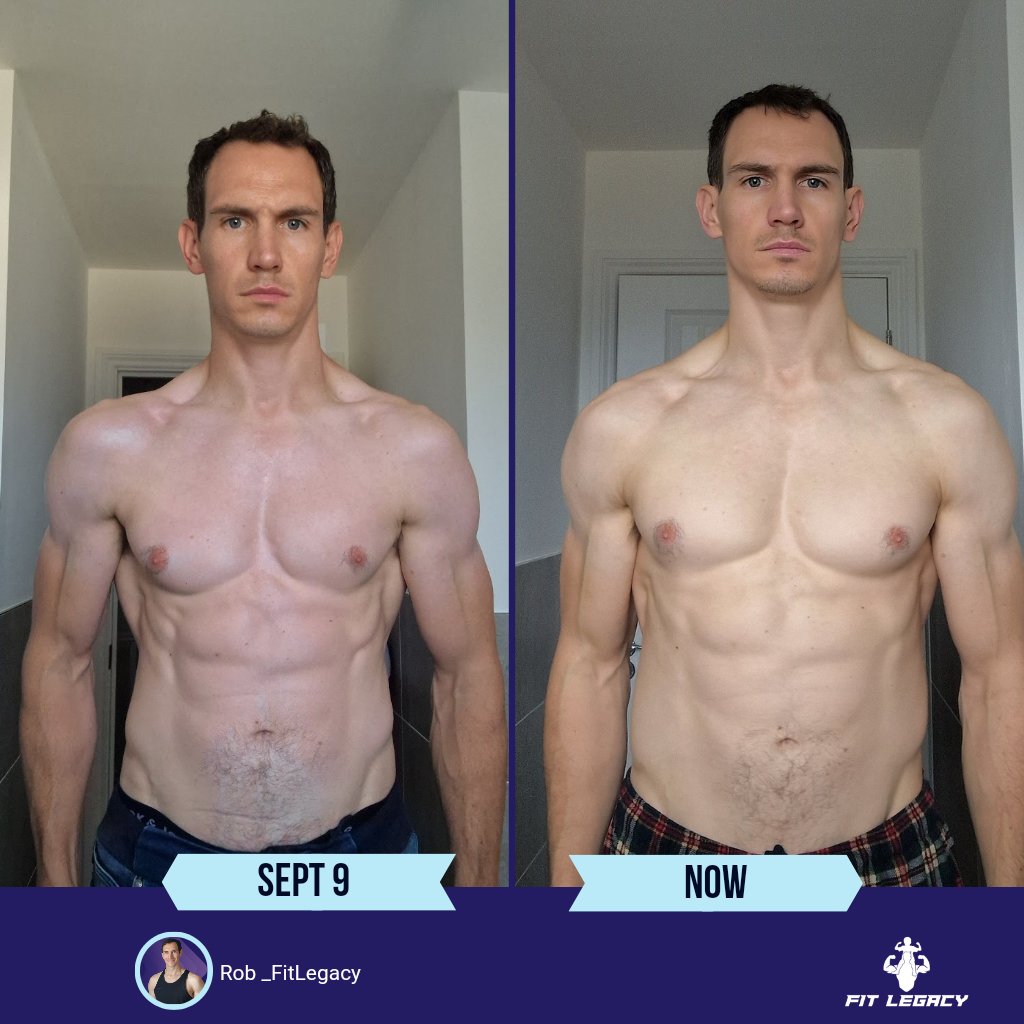 FitLegacyLife's tweet photo. My tracking has been less accurate this week as I've had to estimate a bit more, but it's been another week of the scale going up exactly the right amount. I've also pushed hard on the training, seen some rep PRs and even got back to doing pull exercises as I continue to rehab my tennis elbow. I was sloppy with my pose on the pictures this week so it doesn't look like it, but I feel like I'm looking bigger, and I still look pretty lean.

Sleep has continued to be horrendous and there's not really much I can do about it, aside from going to be earlier to get an extra 30-60 minutes in. Even if I did, it would still be incredibly disrupted with a 1 year old waking up 5-6 times per night, and a 3 year old coming into the room sometimes 2-3 times a night as well. Such is life.