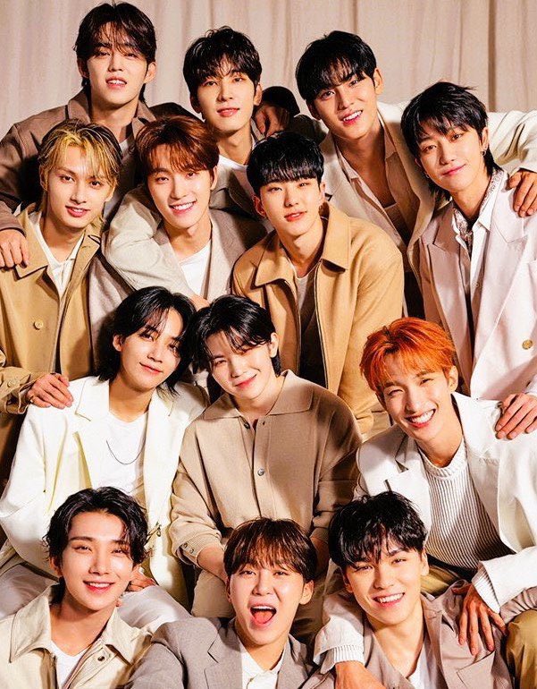 gyuujinnn's tweet photo. BTS is 7                                  Seventeen is 13 https://t.co/D9hiWR8afy