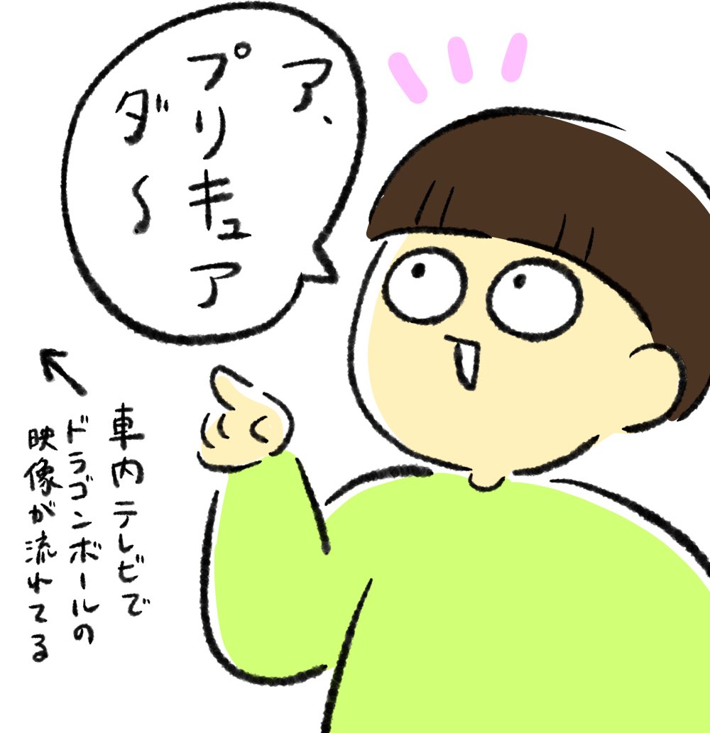 車内TVでドラゴンボールの映像流れ出したら、結構な大声でこれ言っちゃって普通に笑っちゃった 