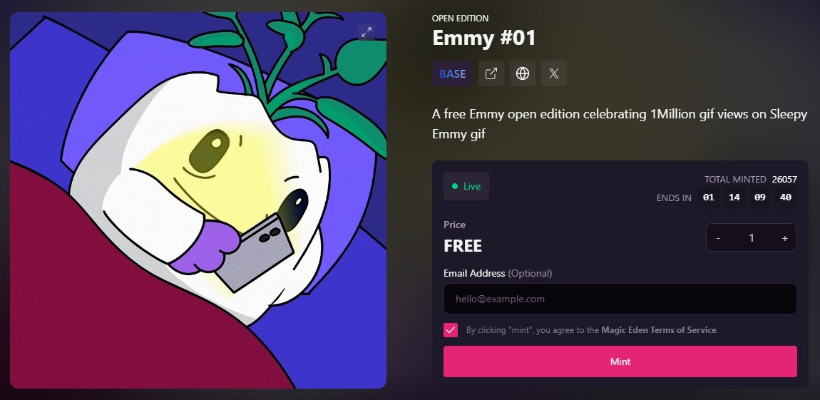 Crypto_Benz's tweet photo. 📌ไปมิ้นท์กันครับ 

Emmy #01 (Free mint - Base)
https://t.co/brK6YAARFn https://t.co/wskhiwiJPH