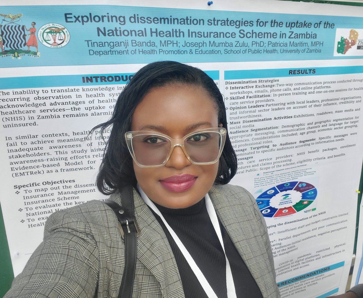 TinanganjiB's tweet photo. Thrilled to have presented my work in Dissemination Science at the Zambia Health Research Conference! πβ¨ Grateful for the experience.#ZHRC2024 #DisseminationScience https://t.co/tvYMsRMFnJ