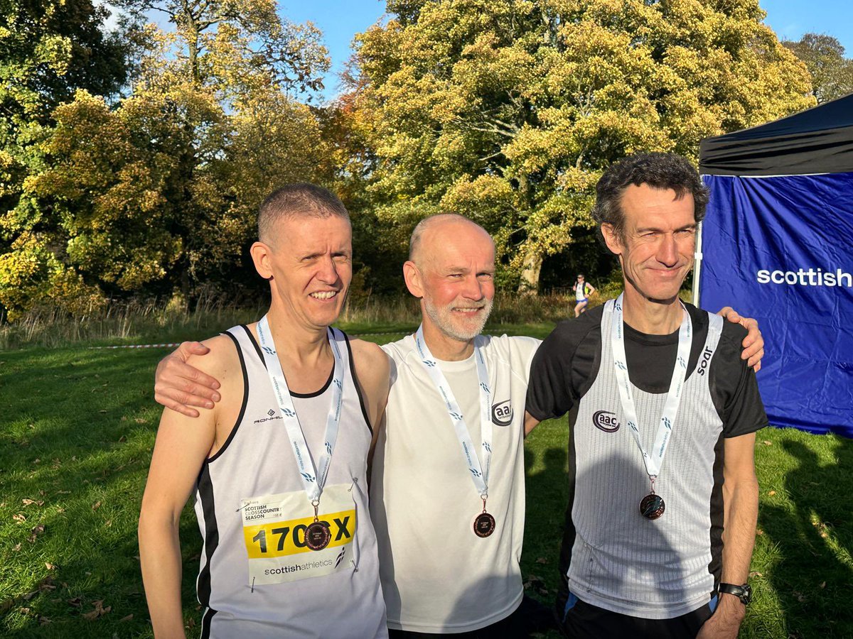 CorstorphineAAC's tweet photo. What’s it called? CUMBER-GOLD

Well done to our men’s Masters team for their win at #LindsaysXC national relays in Cumbernauld yesterday. 

Also, congrats to the M50 trio for their 3rd place finish.

Great running. https://t.co/0uYSNx0clW