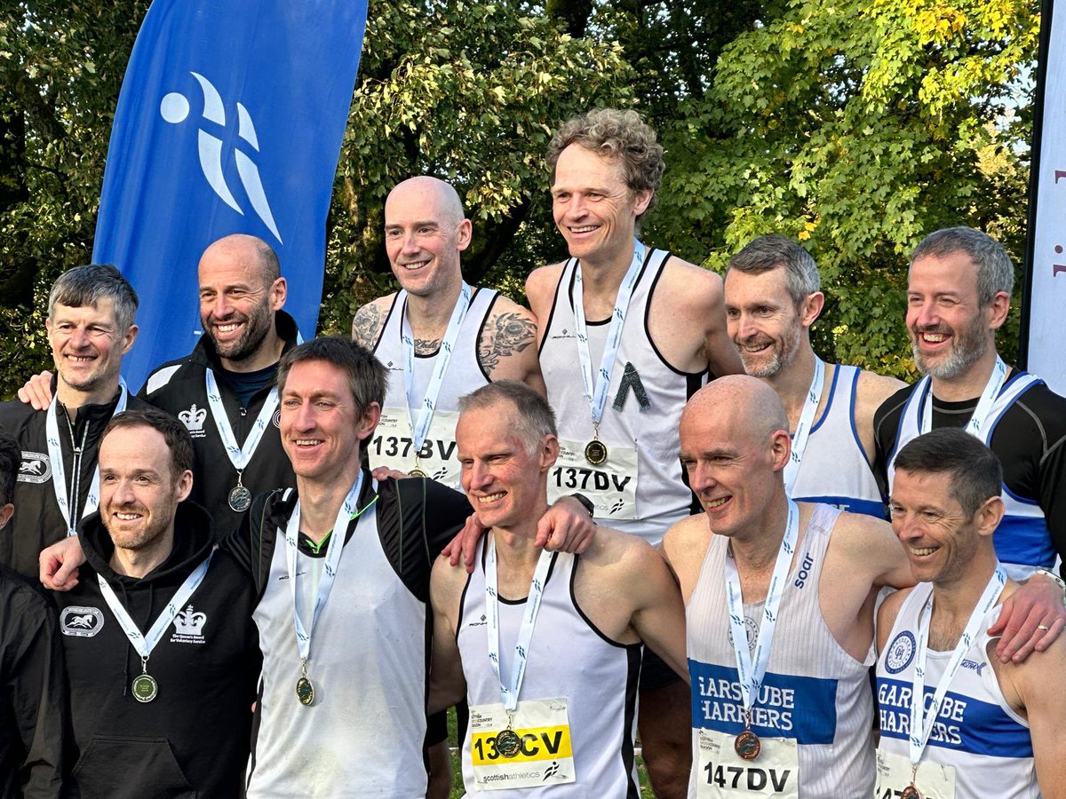CorstorphineAAC's tweet photo. What’s it called? CUMBER-GOLD

Well done to our men’s Masters team for their win at #LindsaysXC national relays in Cumbernauld yesterday. 

Also, congrats to the M50 trio for their 3rd place finish.

Great running. https://t.co/0uYSNx0clW