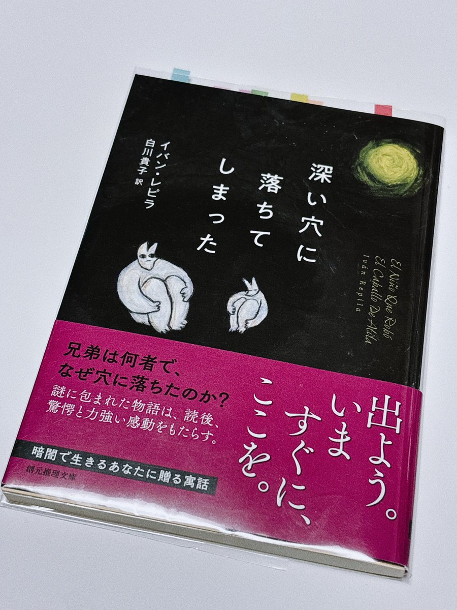 _roi_61_'s tweet photo. 深い穴に落ちてしまった/イバン・レピラ 白川貴子 訳
読了後がすごく不思議な気持ち。
壮絶な時間を兄弟は過ごすし、悲惨な描写もあるんだけど、良いものを読んだ��と思う。
しばらくはこの本で頭がいっぱいになりそう。
すごく好きな本!!
他の本も読みたいけどまだないみたい。
#読了
#IvanRepila https://t.co/fNTesAX8k2