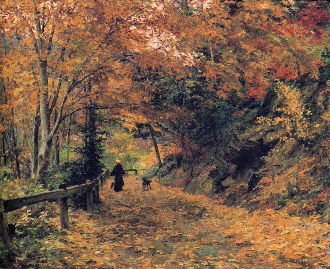 womensart1's tweet photo. Olga Wisinger-Florian, 
Falling Leaves, 1899 
Austrian impressionist painter
#WomensArt #Autumn #Fall https://t.co/tkOqmGINmZ