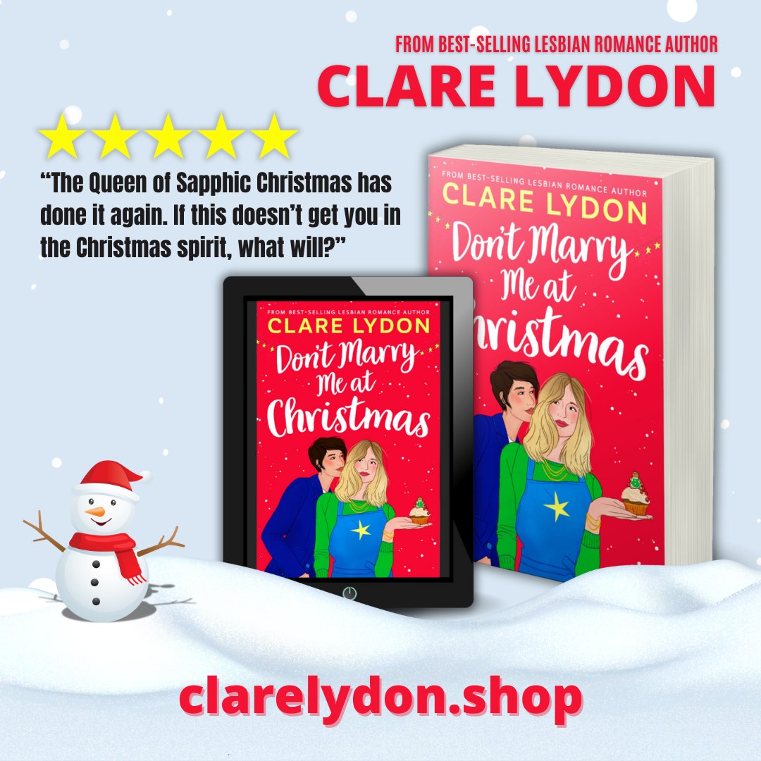 Last chance to buy the ebook of Don't Marry Me At Christmas direct before it goes to Kindle and Kindle Unlimited next week. Final launch week incoming! Toot toot! clarelydon.shop/products/dont-… #lesbian #lesfic #sapphic #queer