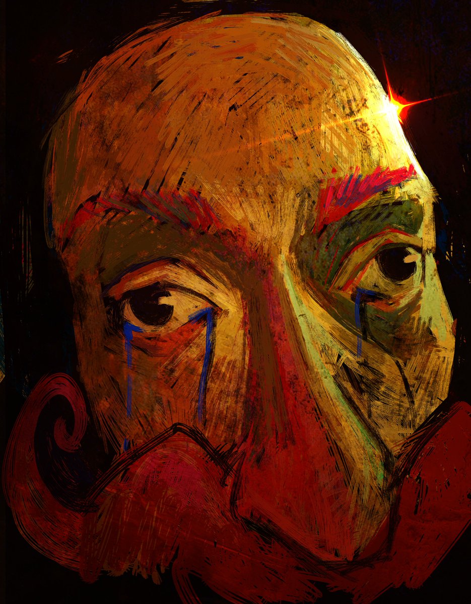 Schmrgl's tweet image. Mental Illnesses as Paintings: 

Male Pattern Baldness