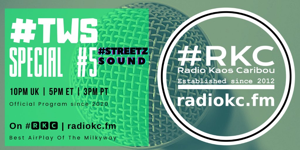 #๐ฅ๐๐ (@radiokc) on Twitter photo TODAY
๐10PM UKโช5PM ETโช2PM PT
#TWS #าSาTาRาEาEาTาZาSาOาUาNาDา SPECIAL
EPISODE #5 โ #REPLAY
โฌ๏ธDetailsโฌ๏ธ
๐ fb.com/RadioKC/posts/โฆ
๐ป#๐๐
บ๐
ฒ featuring
<a href="/CLOAQxDAGGER/">CLOAQx DAGGER</a> x <a href="/MDotBoston/">IG: MDOTBOSTON</a> x <a href="/LatebTheGod/">Lateb</a> โ @consciousroute x <a href="/asksupermann/">Sanjeev / Supermann ๐ด๓ ง๓ ข๓ ณ๓ ฃ๓ ด๓ ฟ๐ฎ๐ณ</a>
.../... TODAY
๐10PM UKโช5PM ETโช2PM PT
#TWS #าSาTาRาEาEาTาZาSาOาUาNาDา SPECIAL
EPISODE #5 โ #REPLAY
โฌ๏ธDetailsโฌ๏ธ
๐ fb.com/RadioKC/posts/โฆ
๐ป#๐๐
บ๐
ฒ featuring
<a href="/CLOAQxDAGGER/">CLOAQx DAGGER</a> x <a href="/MDotBoston/">IG: MDOTBOSTON</a> x <a href="/LatebTheGod/">Lateb</a> โ @consciousroute x <a href="/asksupermann/">Sanjeev / Supermann ๐ด๓ ง๓ ข๓ ณ๓ ฃ๓ ด๓ ฟ๐ฎ๐ณ</a>
.../...