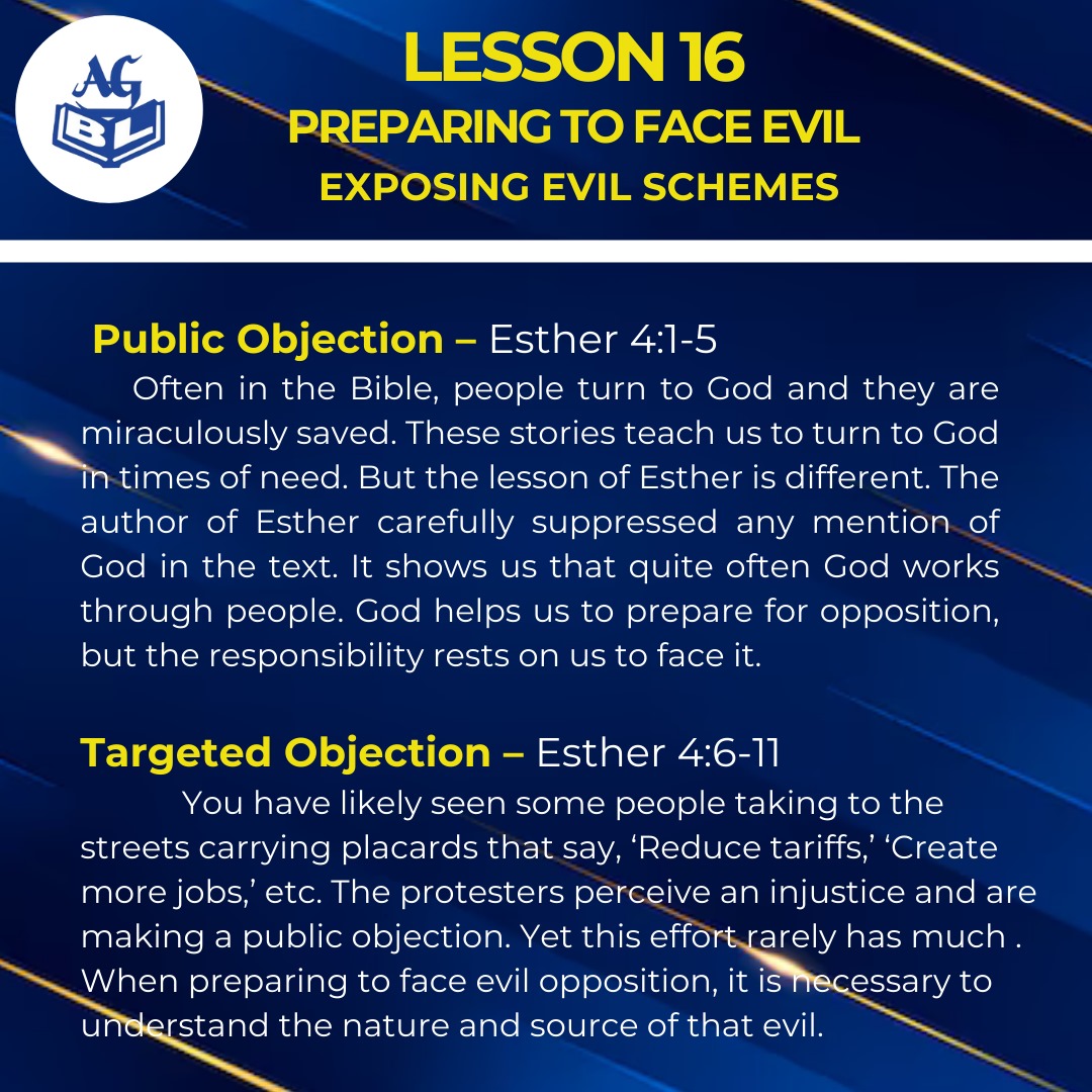 Topic: Preparing To Face Evil
Sub Topic: Exposing Evil Schemes 

<a href="/_agghana/">Assemblies of God Ghana</a>
<a href="/myagtv/">AGTV</a>
<a href="/holyhillag/">Holy Hill Chapel AG</a>

#AGbookshopltd #assembliesofgod #assembliesofgodchurch #Sendthelight