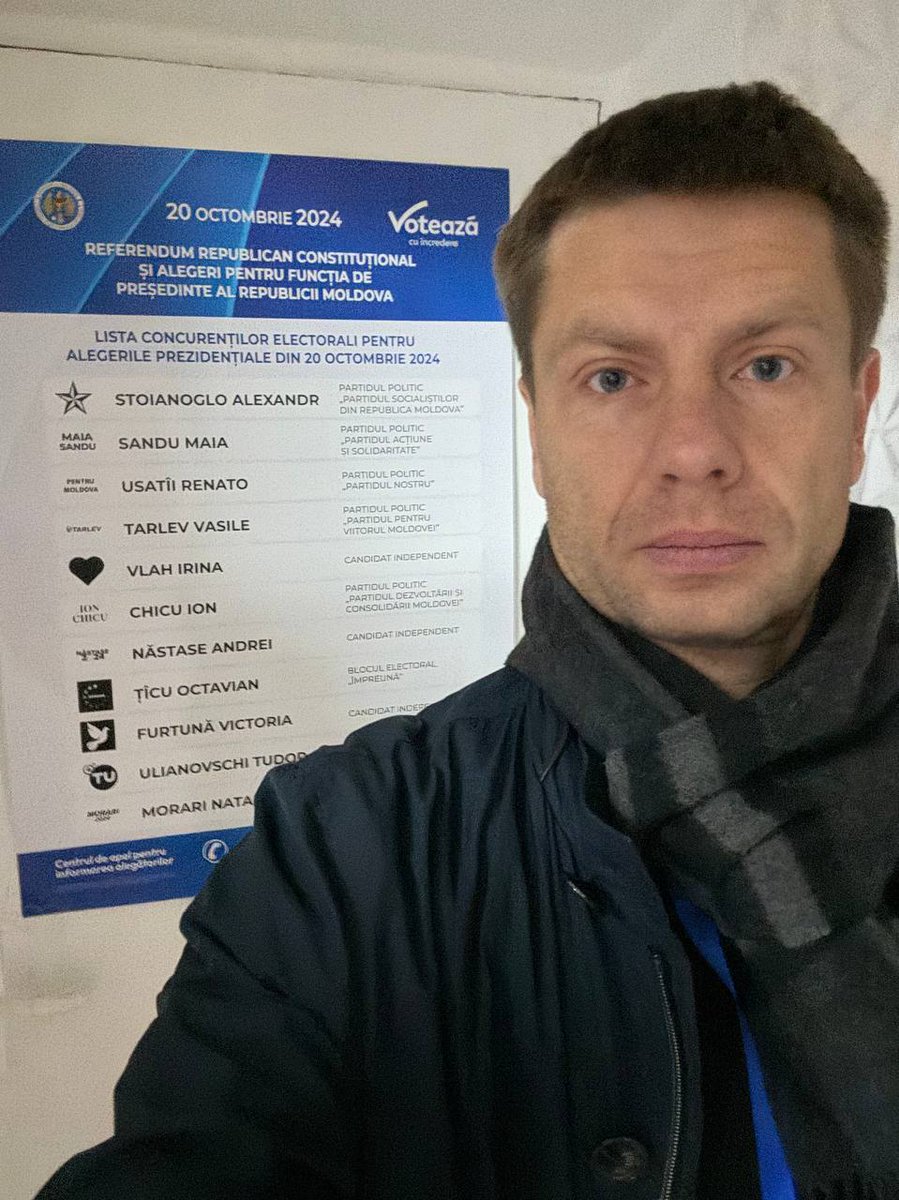 GoncharenkoUa's tweet photo. 🇲🇩I'm working in Moldova as an international observer from PACE.

The presidential elections are taking place here, along with the referendum vote on the country's accession to the EU.

A truly historic day for Moldova! https://t.co/43qfp1RwNN