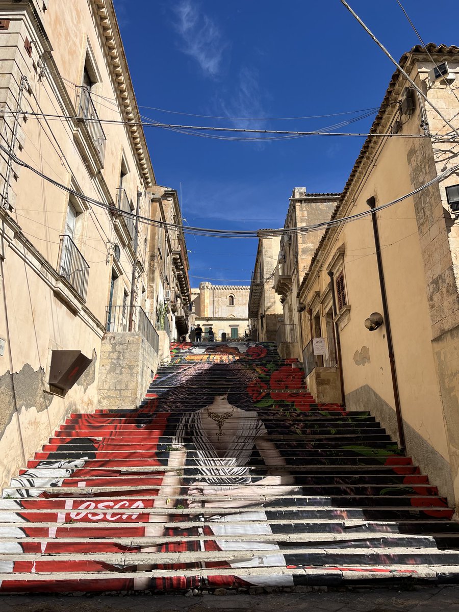 Omaggio a Giacomo Puccini: operatic stairs in Noto, Sicily.