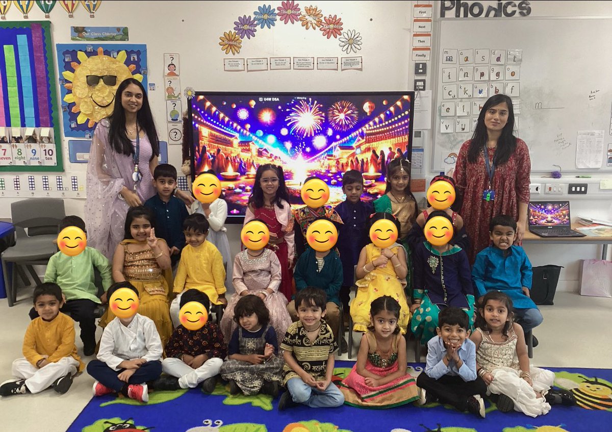 AFSPrimary's tweet photo. Happy Diwali from Buttercup and Daisy class! ✨ May this festival of light bring light, love, prosperity, and happiness into your homes! 🪔  

The Reception team wish you a restful break 🙏 ✨ 

#Diwali2024 #afsprimary https://t.co/VZ75gzSqkJ