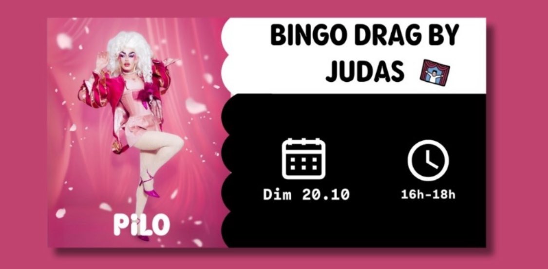 LYON! 

Le bingo drag c’est cette après midi à Pilo!!! Y’a pleins de lots fous à gagner!! 

Tu peux réserver ta place juste ici ou venir directement ⬇️

helloasso.com/associations/m…