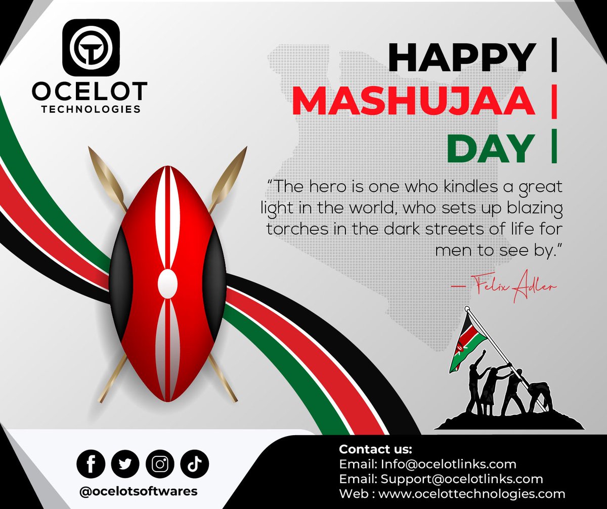 Ocelot Technologies (@ocelotsoftwares) on Twitter photo Happy Mashujaa Day to all Kenyans. <a href="/IngNdolo/">İnż. Ndolo Ka’Nyaminge</a> <a href="/aak_arch/">AAK Architects</a> <a href="/IQSK_Official/">IQSK</a> <a href="/AcekFL_Kenya/">ACEK- Future Leaders</a> <a href="/TheIEK/">The Institution of Engineers of Kenya</a> <a href="/isk_kenya/">The Institution of Surveyors of Kenya</a> <a href="/ACEK1968/">The Association of Consulting Engineers of Kenya</a> <a href="/afandewalker/">Afande Walker</a> <a href="/AmbokoJH/">Julians Amboko</a> <a href="/Bossyator/">YATOR BOSS☚</a> <a href="/cenas_j/">Cenas Ojung'a</a> <a href="/citizentvkenya/">Citizen TV Kenya</a> <a href="/EllyvineWanjala/">Ellyvine Wanjala, MIEK</a> <a href="/EngineersBoard/">Engineers Board of Kenya</a> <a href="/fatahabdi25/">Abdifatah jama</a> <a href="/EngineersBoard/">Engineers Board of Kenya</a> @ Happy Mashujaa Day to all Kenyans. <a href="/IngNdolo/">İnż. Ndolo Ka’Nyaminge</a> <a href="/aak_arch/">AAK Architects</a> <a href="/IQSK_Official/">IQSK</a> <a href="/AcekFL_Kenya/">ACEK- Future Leaders</a> <a href="/TheIEK/">The Institution of Engineers of Kenya</a> <a href="/isk_kenya/">The Institution of Surveyors of Kenya</a> <a href="/ACEK1968/">The Association of Consulting Engineers of Kenya</a> <a href="/afandewalker/">Afande Walker</a> <a href="/AmbokoJH/">Julians Amboko</a> <a href="/Bossyator/">YATOR BOSS☚</a> <a href="/cenas_j/">Cenas Ojung'a</a> <a href="/citizentvkenya/">Citizen TV Kenya</a> <a href="/EllyvineWanjala/">Ellyvine Wanjala, MIEK</a> <a href="/EngineersBoard/">Engineers Board of Kenya</a> <a href="/fatahabdi25/">Abdifatah jama</a> <a href="/EngineersBoard/">Engineers Board of Kenya</a> @