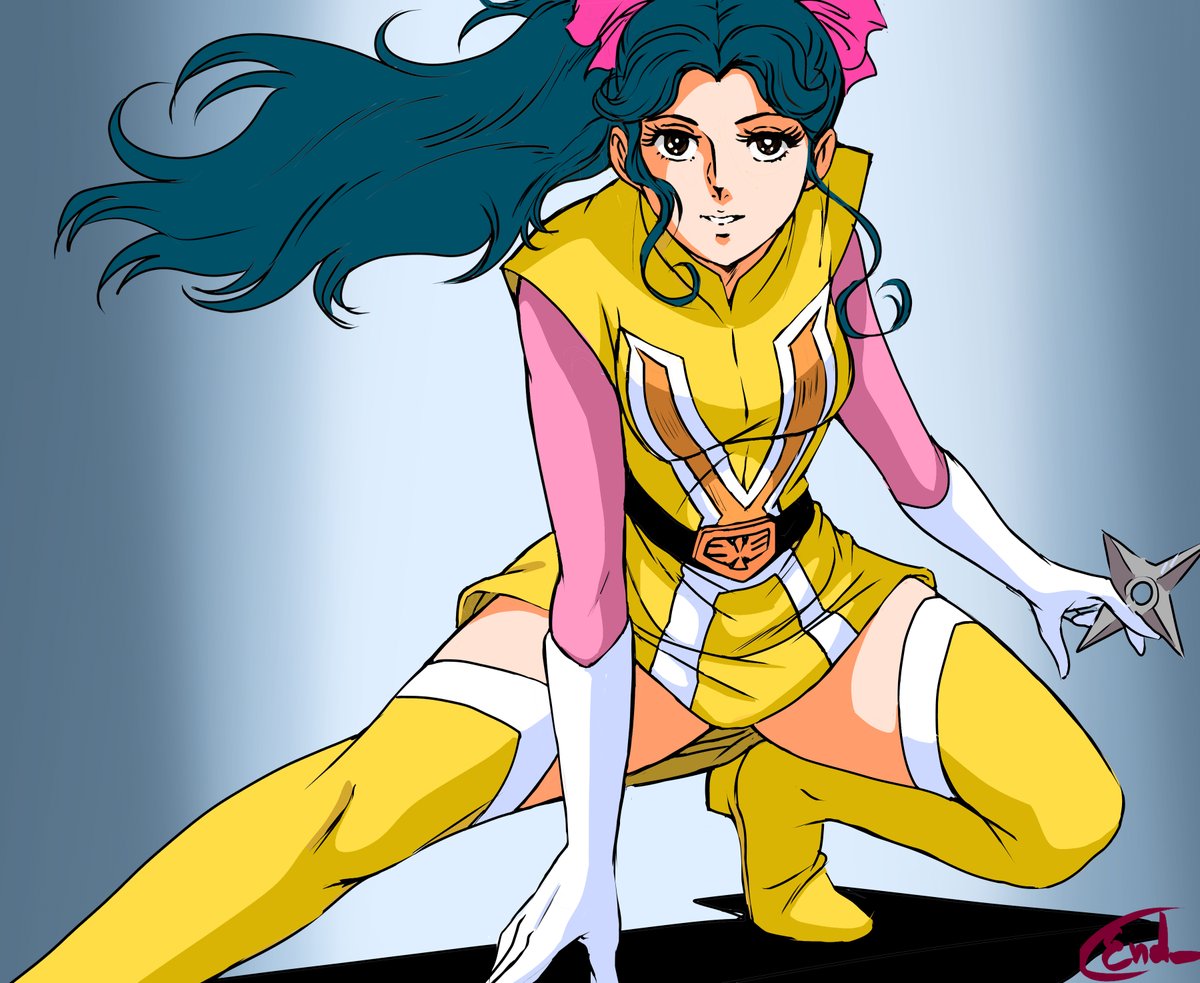 今日の落書きは『超電磁マシーンボルテスV』から岡めぐみです、実写版