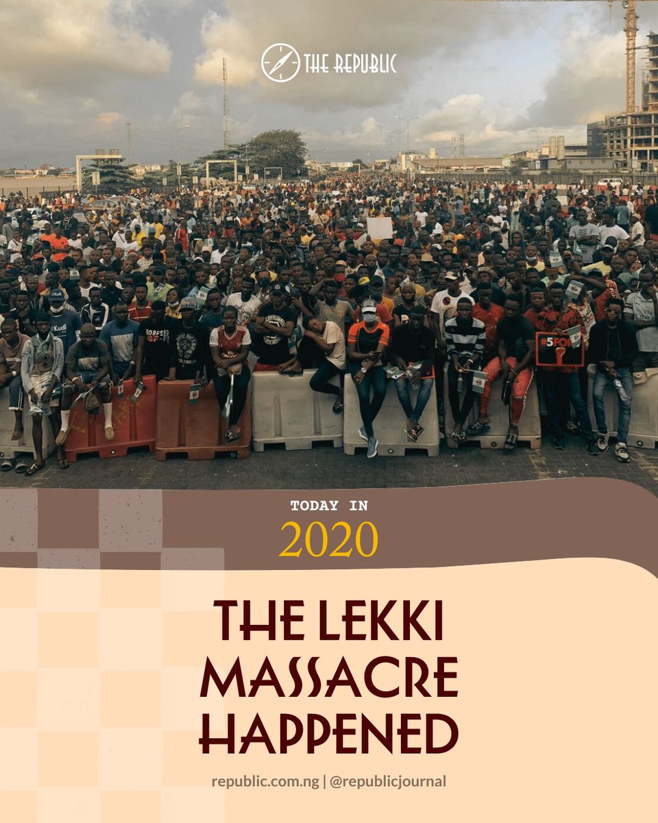 Today in 2020, the Lekki Massacre happened. 🧵