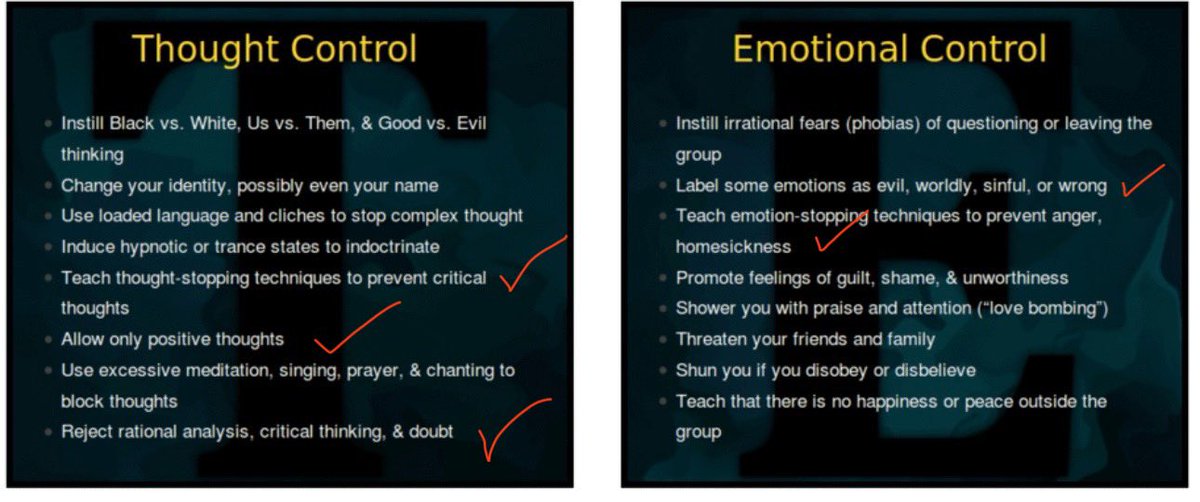 Larchwood20's tweet image. #JW are told that being nostalgic is wrong in this new talk on JW org. 

BITE Model of Authoritarian Control: 

Thought Control ✅ 
Emotional Control ✅