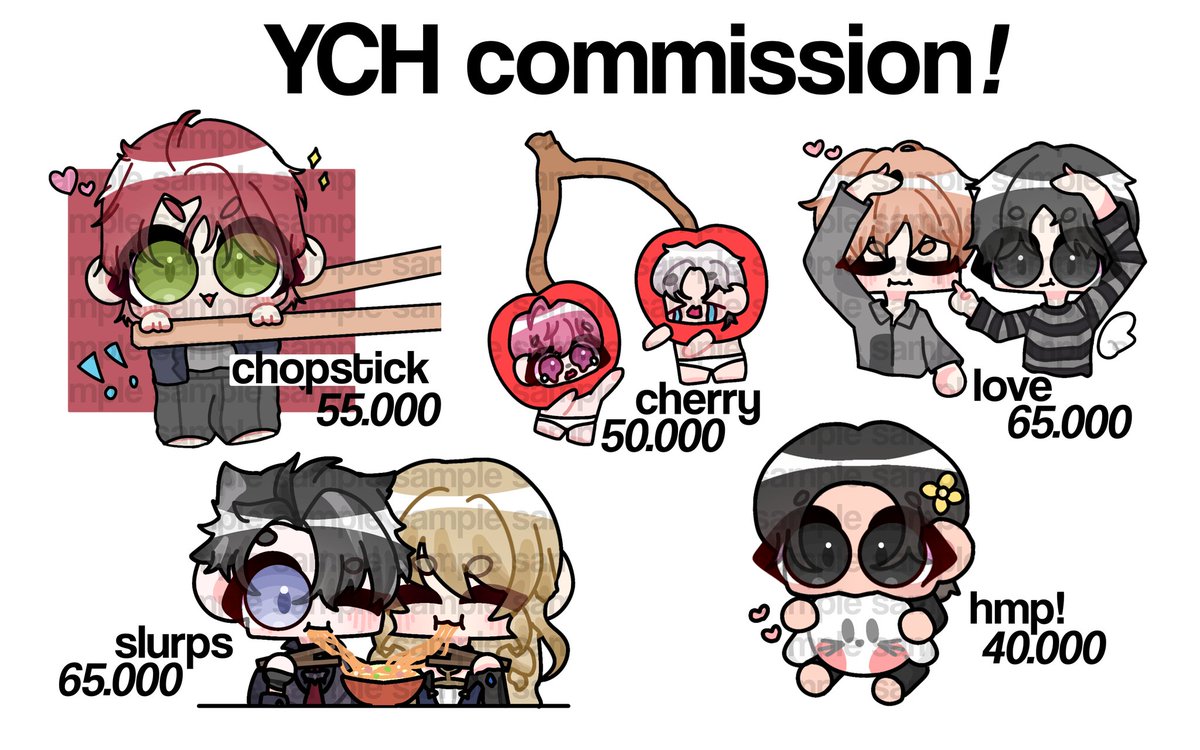 [rt's and likes are very appreciated!]
‼️ COMMISSION OPEN. ‼️

kindly dm me if you interested or if you have a question! :3

carrd: kemilaw.carrd.co

#commissionsopen #zonajajan #opencommissions #zonauang #art #Commission #chibi #artidn #zonakaryaid #artistindonesia
