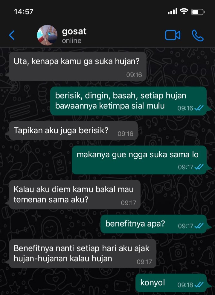 maoukki's tweet photo. —— Jejak Rintik yang Terpisah.
"Hujan adalah nyanyian jiwaku, tempat aku menemukan kedamaian. Meski dia menjauh dari basahnya, aku berharap suatu hari dia merasakan keajaiban yang menghubungkan dunia kami yang berbeda."

#Gojo x #Utahime jjk au https://t.co/bT2TRt0O0i