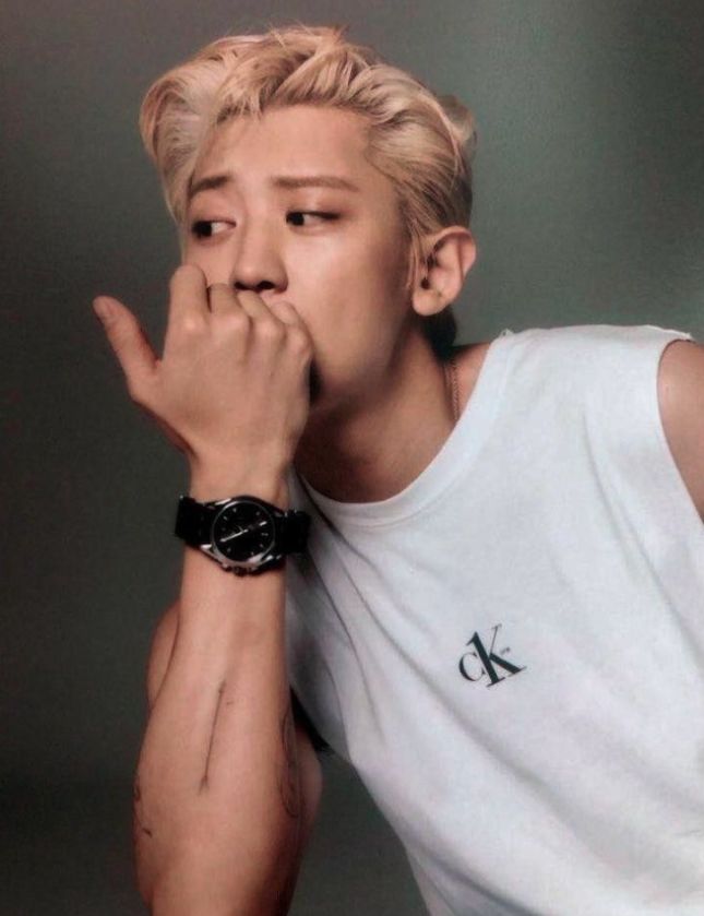 AboutMusicYT's tweet photo. EXO's Chanyeol wears Calvin Klein for Arena Homme, 2020. https://t.co/THJt8QzD7a