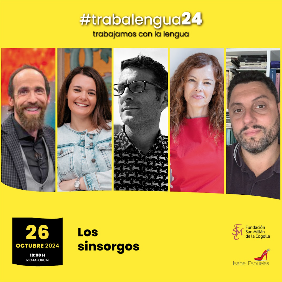 🚦 #Trabalengua24 propone un nuevo formato en la tarde del sábado 26 (19 horas): la mesa ‘Los sinsorgos’. ¿Te imaginas improvisando a Xosé Castro, Mar Abad, Enrique Cabezón, Carmen Torrijos y Eduardo Sáenz de Cabezón? No lo imagines, ven a verlo 😝 trabalengua.es