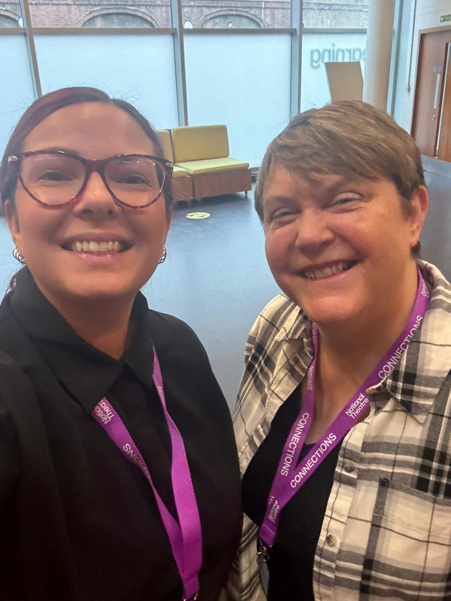 With <a href="/rhiannjeffrey/">Rhiann Jeffrey</a> at the National Theatre for the Connections Directors' weekend. My latest play Normalised is part of the 2025 season! #theatre #womenwriters #writerscommunity #LGBTQIA+