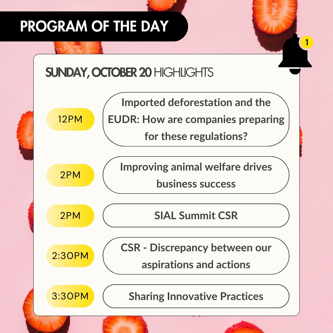 sial_paris's tweet image. Day 2 of SIAL Paris 2024!
Discover more events happening today here 👉shorturl.at/OTowx
#SIALParis #Programmation