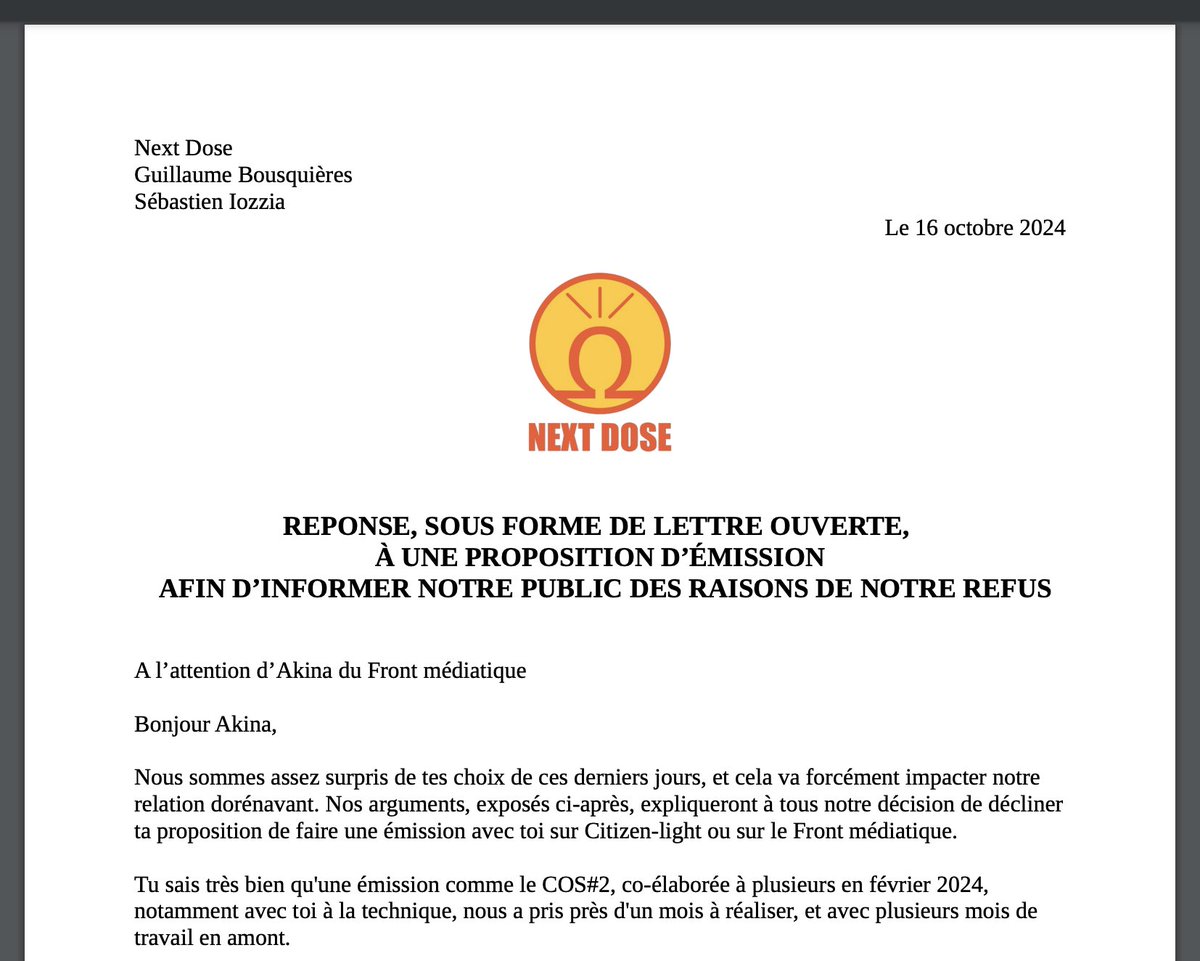 xenatonOfficial's tweet photo. ⚠️ LETTRE OUVERTE DE NEXT DOSE À AKINA DU FRONT MÉDIATIQUE
👉 https://t.co/KLPUvsvlYM
Le collectif XENATON, va aussi fournir d'autres éléments d'explications à cette suppression qui nous plonge dans la tristesse car nous estimions le travail d'@akina_schira et étions proches. https://t.co/M26KrCW9r5