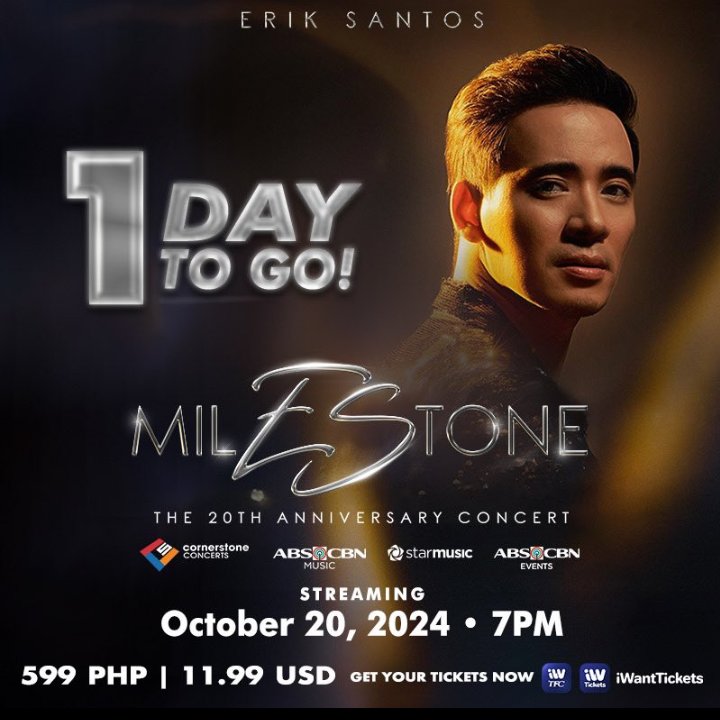 beauty_lorre's tweet photo. Ilang oras n lang my time pa para humabol  na makabili ng ticket don't miss it to watch a beautiful concert of king of teleserye themesong @realeriksantos 

#ErikSantosMilEStone
#milEStoneLiveStream https://t.co/ZTxKGx1rU3