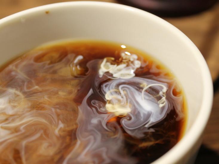 Does anyone else alternate stir direction in their coffee to maximise velocity shear and increase turbulent mixing?

Or just me?