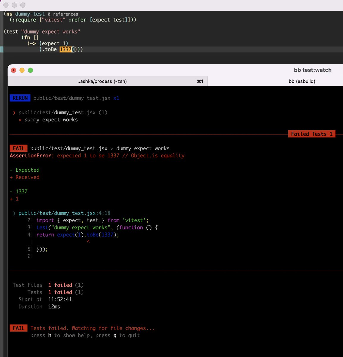 borkdude's tweet image. Thanks to Rafael del Boni the vite-react example in the squint repo now runs tests using the awesome vitest
github.com/squint-cljs/sq…
#clojure #squintcljs