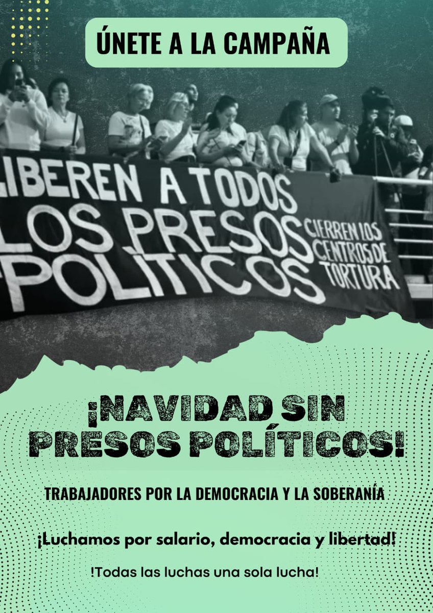 Para tener realmente navidades felices debe respetarse la voluntad popular. No más presos políticos!!