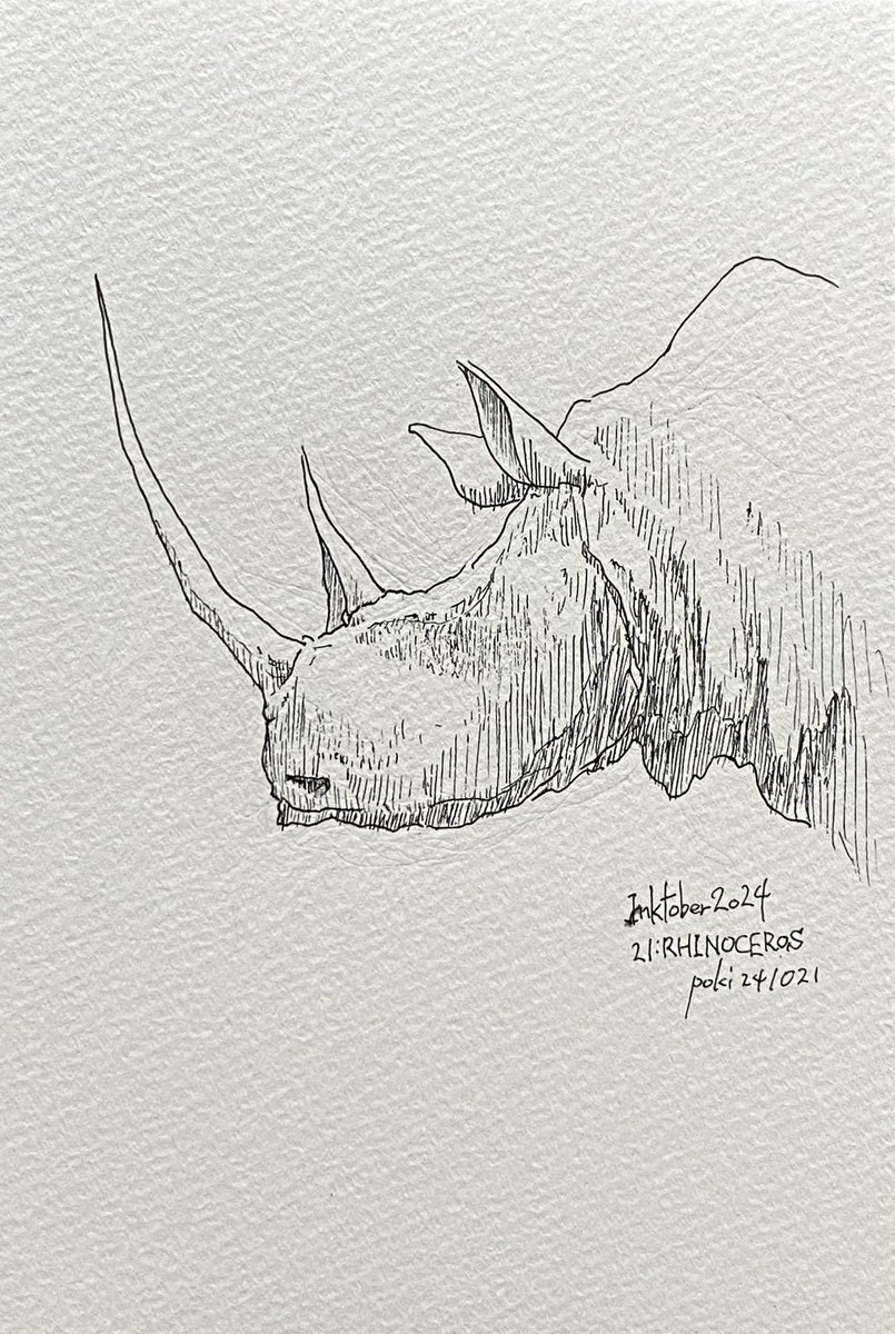 #inktober #inktober2024 #inktober2024day21
DAY21: RHINOCEROS 