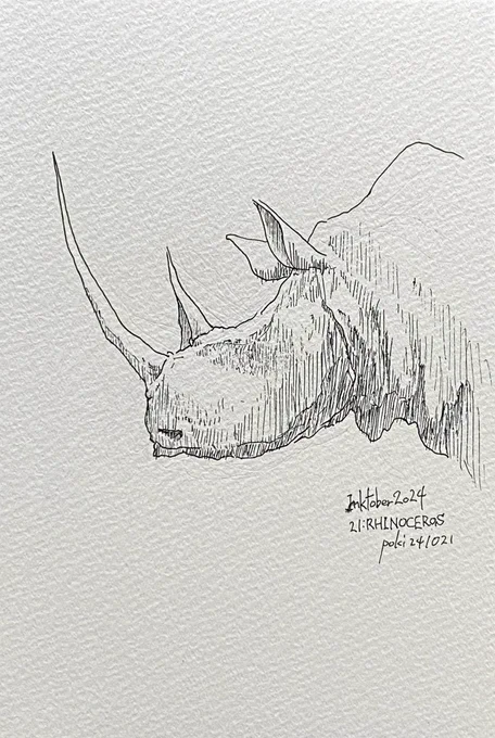 #inktober #inktober2024 #inktober2024day21
DAY21: RHINOCEROS 